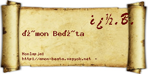 Ámon Beáta névjegykártya